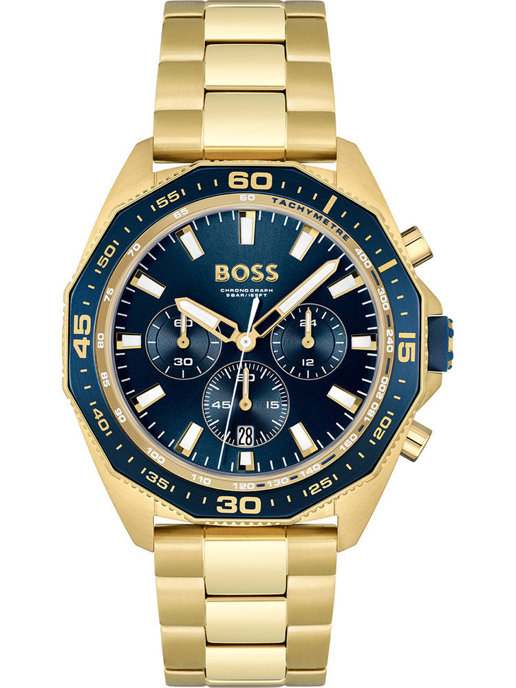 Zegarek Męski Hugo Boss Energy 1513973 Złoty Niebieska Tarcza