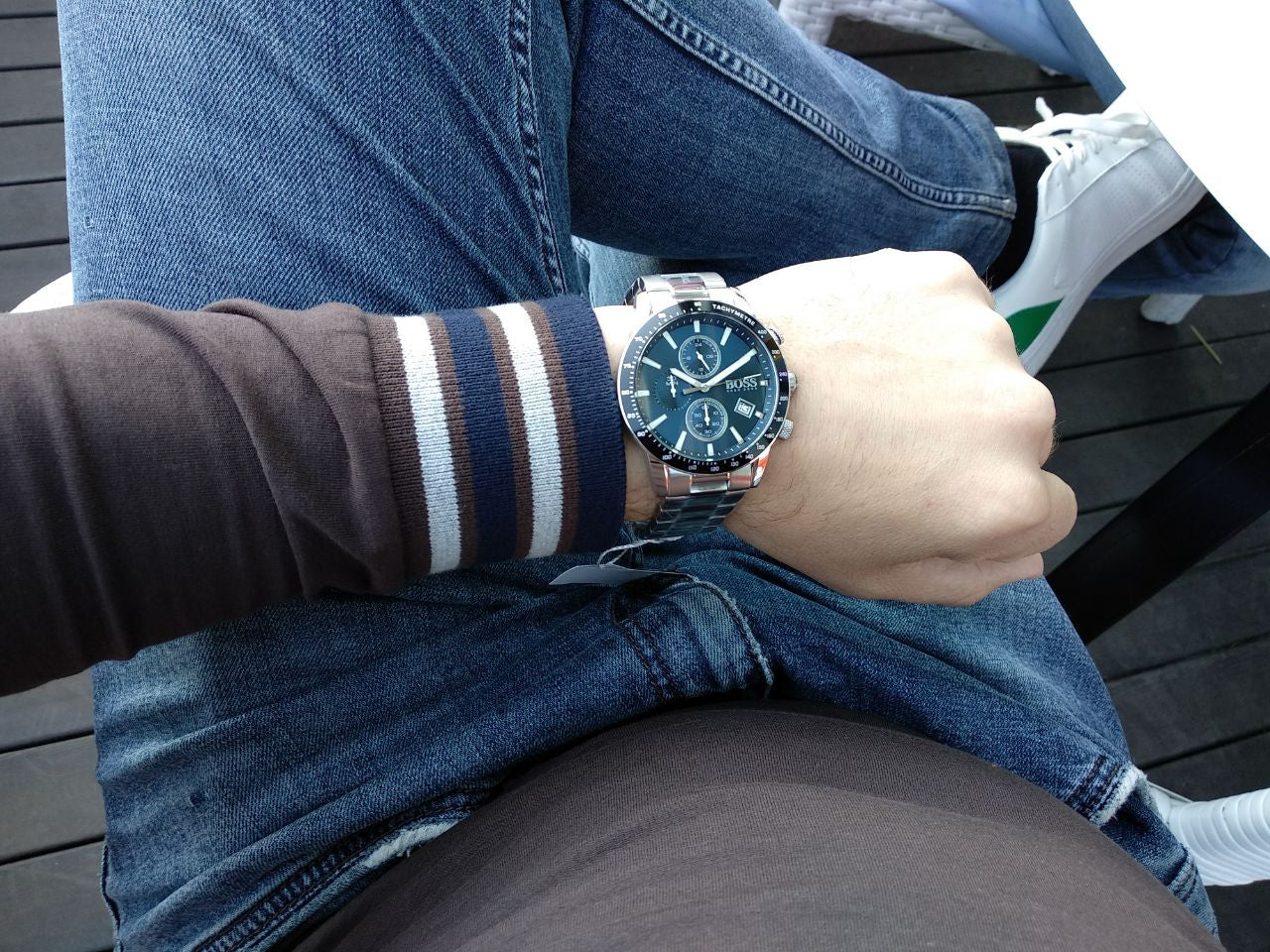 Zegarek Męski Hugo Boss Rafale 1513510 Granatowy Srebrny