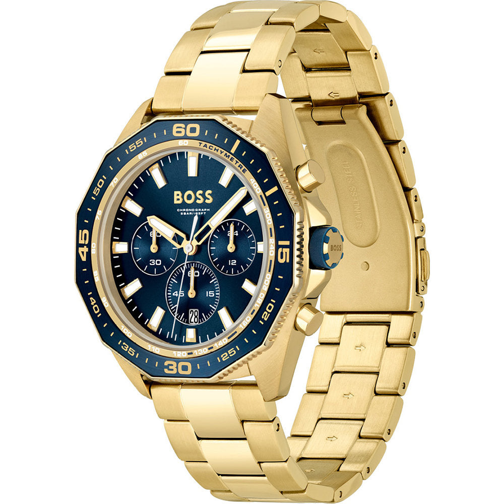 Zegarek Męski Hugo Boss Energy 1513973 Złoty Niebieska Tarcza